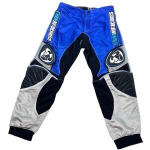 Vintage Thor Motorcycle Pants Men 28 x 26 Blue Grey Black 1210 Made Korea Used